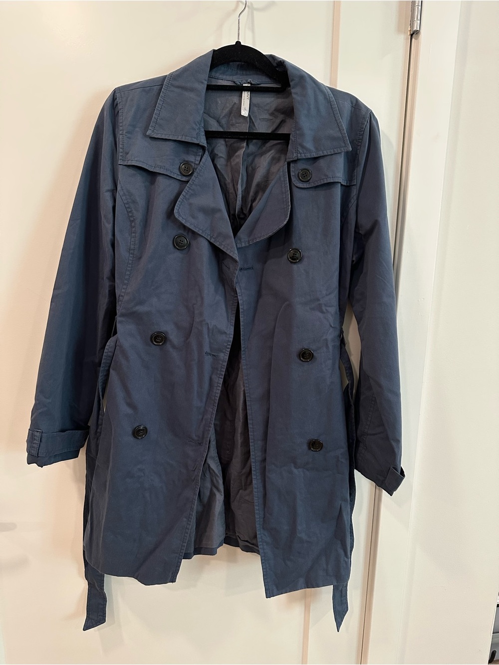 Old Navy Dark Blue Belted Trench Coat Size L